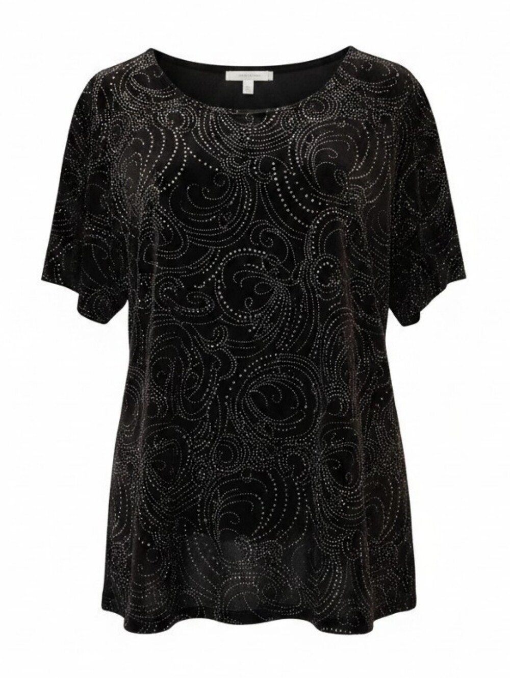 Notations Sparkly Black Blouse - 1X - Picture 4 of 10